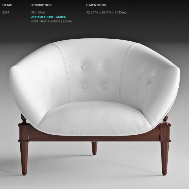 미미 의자 3D 모델 .c4d .max .obj .3ds .fbx .stl .blend 