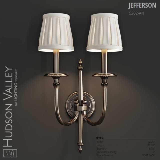 hudson valley jefferson 3D Model .c4d .max .obj .3ds .fbx .stl .blend 