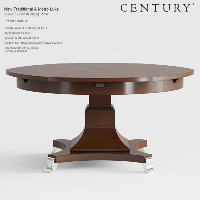 century furniture new traditionalmetro luxe radia 3D Model .c4d .max .obj .3ds .fbx .stl .blend 