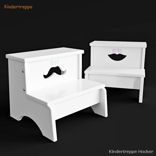 kindertreppe hocker Model 3D .c4d .max .obj .3ds .fbx .stl .blend 