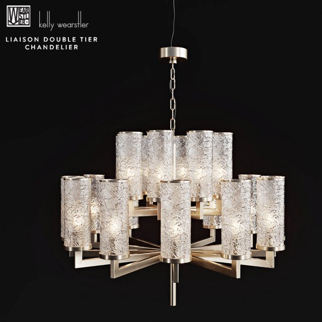 kelly wearstler liaison double tier chandelier 3D Model .c4d .max .obj .3ds .fbx .stl .blend 