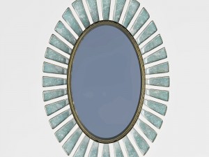 uttermost morvoren blue-gray oval mirror 3D Модель