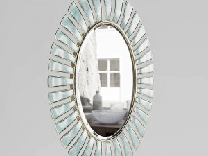 uttermost morvoren blue-gray oval mirror 3D Модель