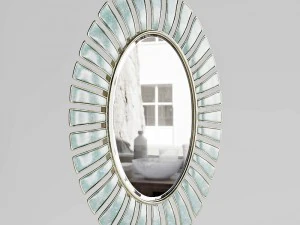 uttermost morvoren blue-gray oval mirror 3D Model