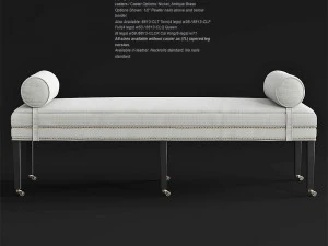 taylor king brunswick king bench8813-clq queen 3D Model