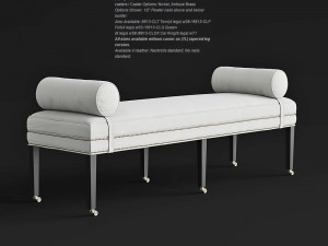 taylor king brunswick king bench8813-clq queen 3D Model