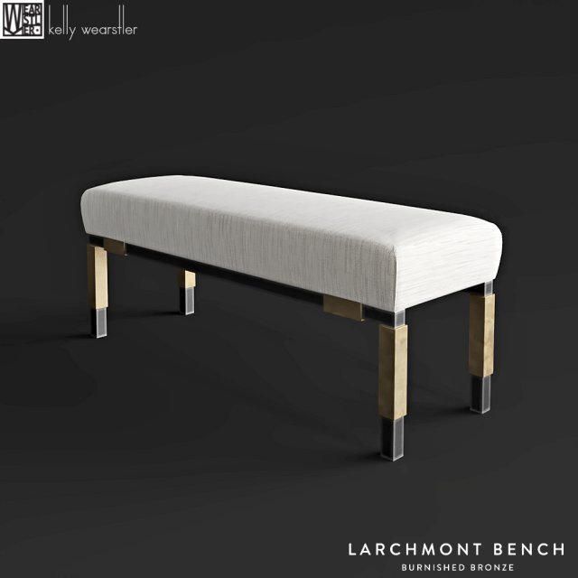 kelli wearstler larchmont bench 3D Модель .c4d .max .obj .3ds .fbx .stl .blend