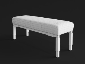 kelli wearstler larchmont bench 3D Модель