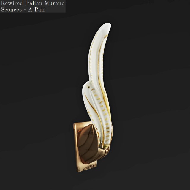 rewired italian murano sconces - pair 3D Model .c4d .max .obj .3ds .fbx .stl .blend 