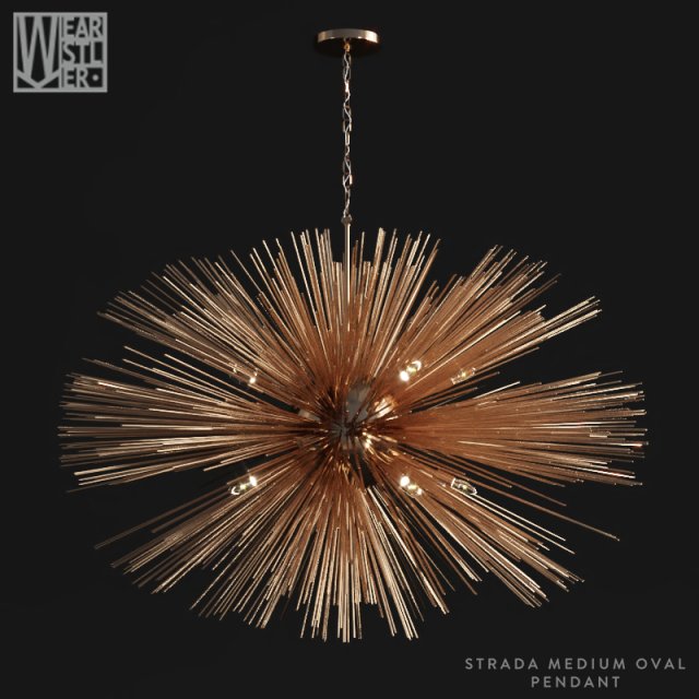 kelly wearstler strada medium oval pendant Modelo 3D .c4d .max .obj .3ds .fbx .stl .blend 