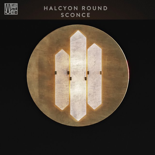 kelly wearstler halcyon round sconce Model 3D .c4d .max .obj .3ds .fbx .stl .blend 