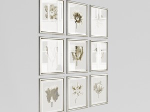 picture set flowers Modelo 3D