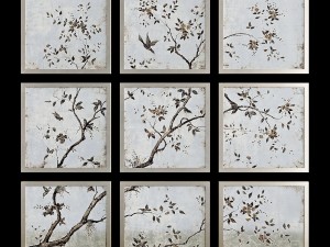 john richard set of nine portobello mirrors 3Dモデル