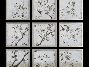 john richard set of nine portobello mirrors 3D Model