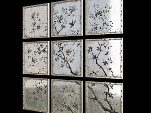 john richard set of nine portobello mirrors 3Dモデル