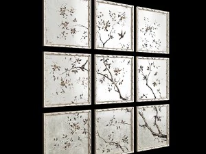 john richard set of nine portobello mirrors 3D Model