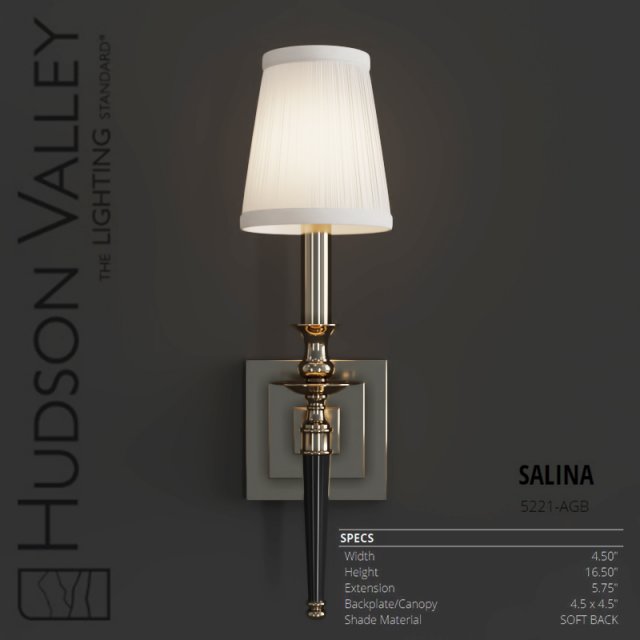 hudson valley lighting salina 3D 模型 .c4d .max .obj .3ds .fbx .stl .blend 