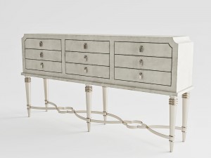 hooker furniture living room melange nadia console 3D Model