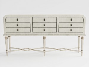 hooker furniture living room melange nadia console 3D Model