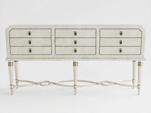 hooker furniture living room melange nadia console 3D Model