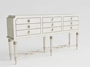 hooker furniture living room melange nadia console 3D Model