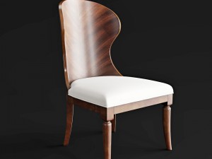 hooker furniture palisade wood back side chair 3D Модель