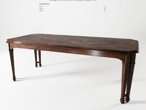 hooker furniture palisade rectangle dining table 3D Model