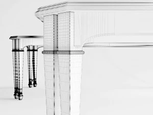 hooker furniture palisade rectangle dining table 3D Model