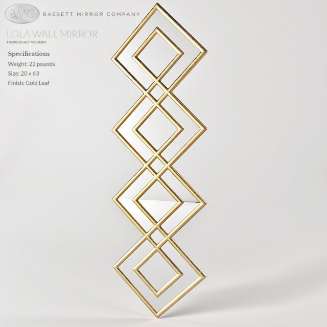 bassett lola wall mirror 3D Модель .c4d .max .obj .3ds .fbx .stl .blend 