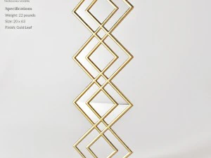 cermin dinding bassett lola Model 3D