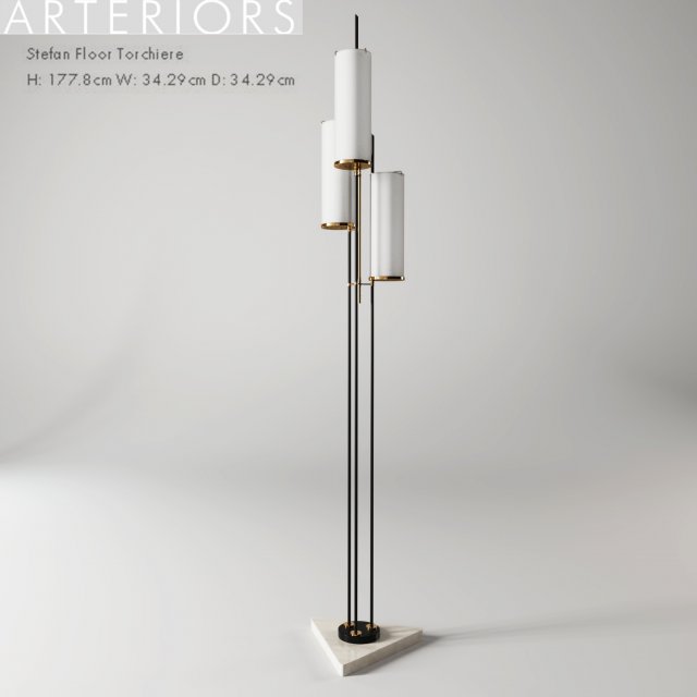 arteriors stefan floor torchiere 3D मॉडल .c4d .max .obj .3ds .fbx .stl .blend 