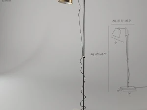 lumin&aacute;ria de ch&atilde;o watson para interiores Modelo 3D