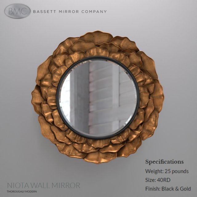 bassett mirror company niota wall mirror 3D 模型 .c4d .max .obj .3ds .fbx .stl .blend 