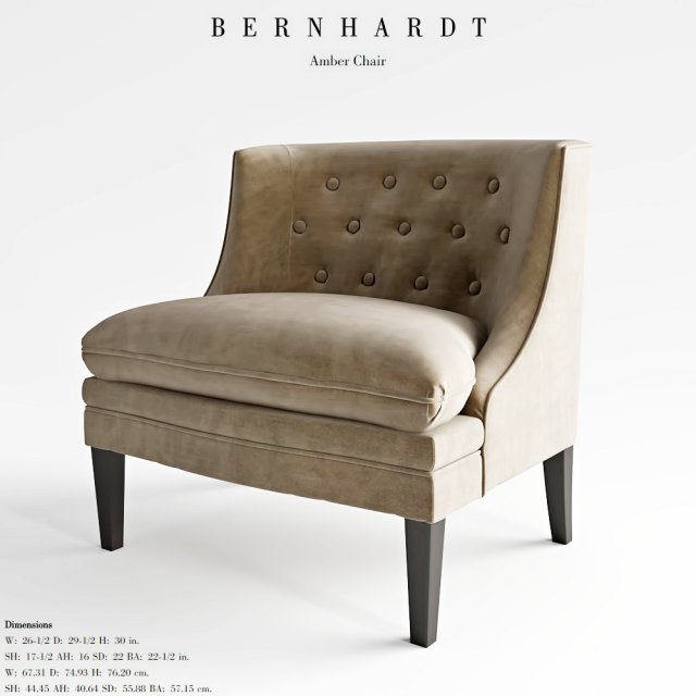 bernhard amber chair Modelo 3D .c4d .max .obj .3ds .fbx .stl .blend 