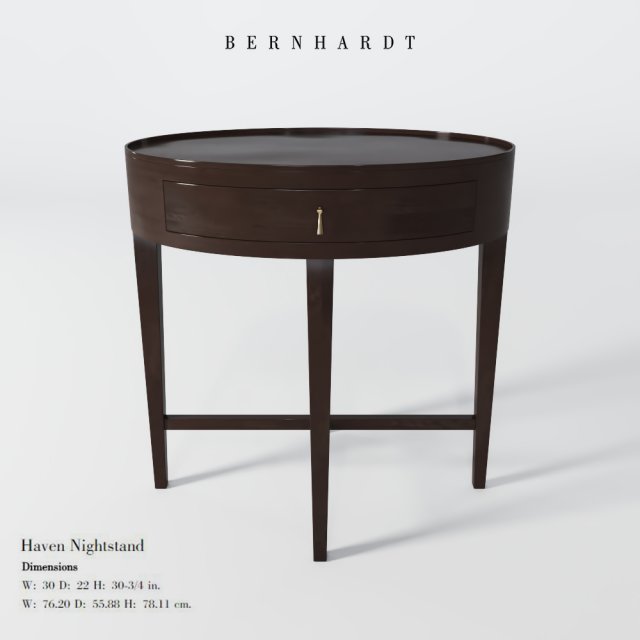 Bernhardt haven nightstand 3D-Modell .c4d .max .obj .3ds .fbx .stl .blend 