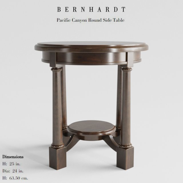 bernhardt round side table 3D Model .c4d .max .obj .3ds .fbx .stl .blend 
