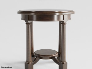 bernhardt round side table 3D Model