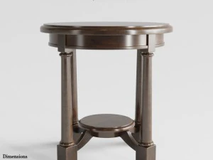 Okrągły stolik boczny Bernhardt Model 3D