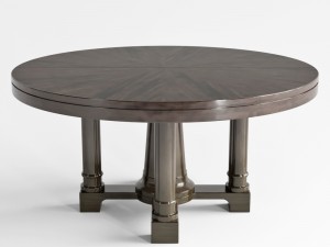 bernhardt sutton house round dining table top and bas 3D मॉडल