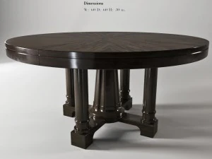 bernhardt sutton house round dining table top and bas 3D Model