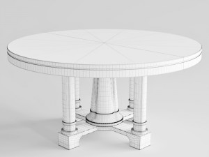 bernhardt sutton house round dining table top and bas 3D Model