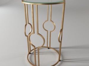 century furniture claire accent table - gold 3D Model