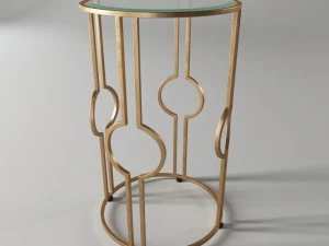 меблі століть клер акцентний стіл - золото 3D Модель