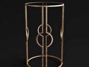 century furniture claire accent table - gold Modello 3D