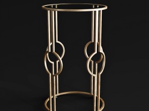century furniture claire accent table - gold Modello 3D