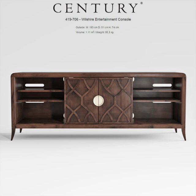 century furniture wilshire entertainment console 3D Model .c4d .max .obj .3ds .fbx .stl .blend 