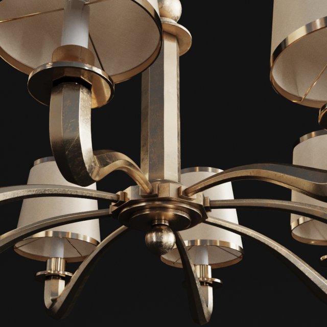 circa lighting tuileries chandelier aerin 3D in