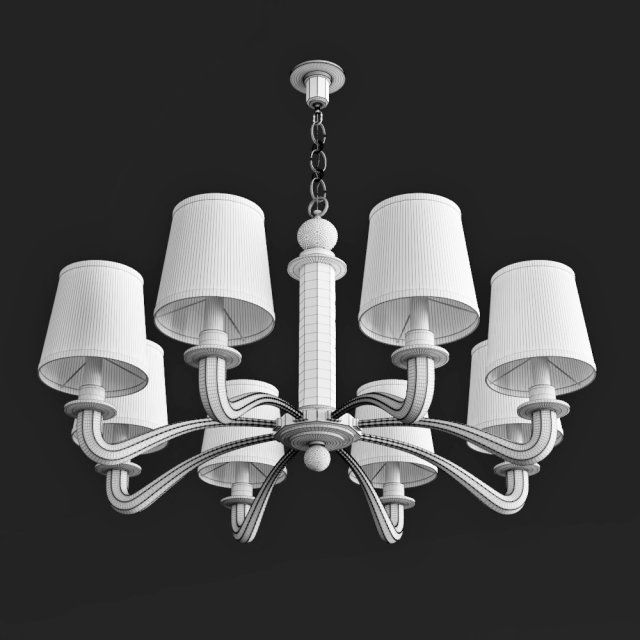 circa lighting tuileries chandelier aerin 3D in