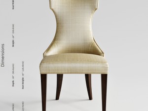councill furniture elise side chair Modèle 3D