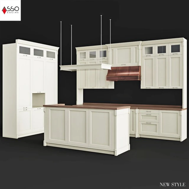 asso cat newstyle kitchen 3D Model .c4d .max .obj .3ds .fbx .stl .blend 